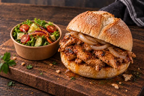chicken-prego-meal-roodepoort Chicken prego meal with Portuguese-style chicken, house prego sauce and side salad