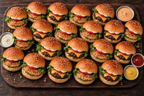 cocktail-burger-platter-1st-catering-co -roodepoort Cocktail burger platter with chicken and beef burgers