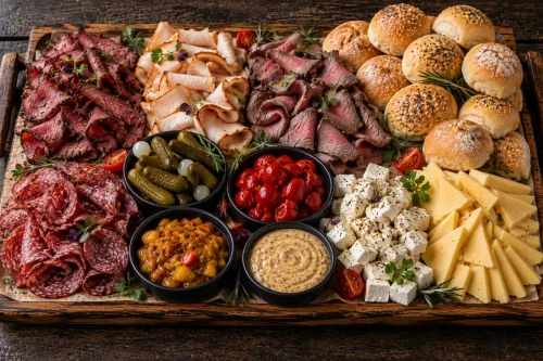 executive-deli-cheese-platter-roodepoort Executive deli platter with cold meats, cheese, pickles and mini rolls